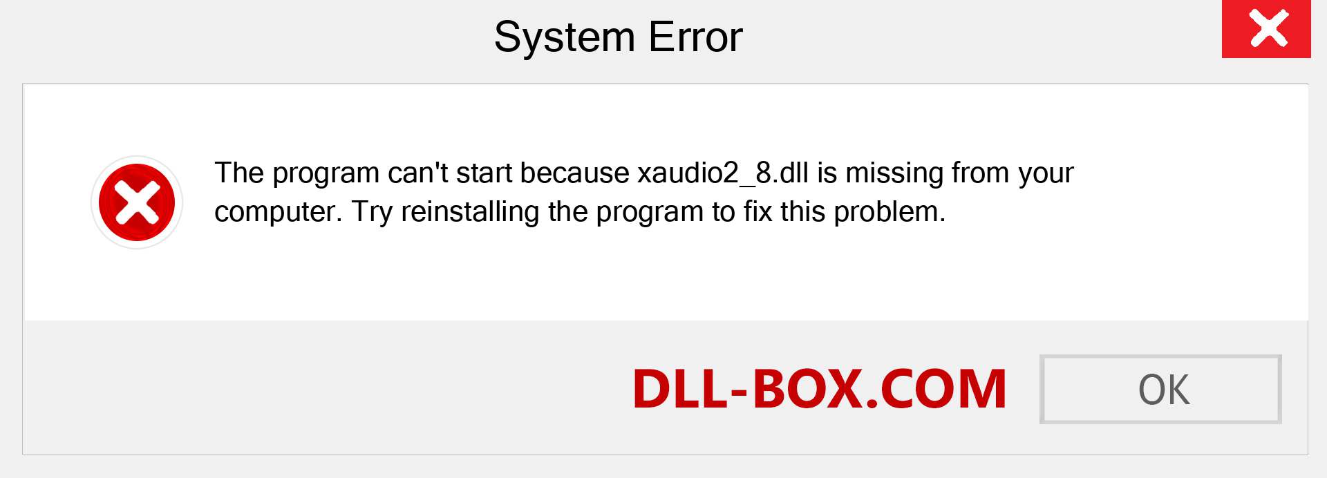  xaudio2_8.dll file is missing?. Download for Windows 7, 8, 10 - Fix  xaudio2_8 dll Missing Error on Windows, photos, images